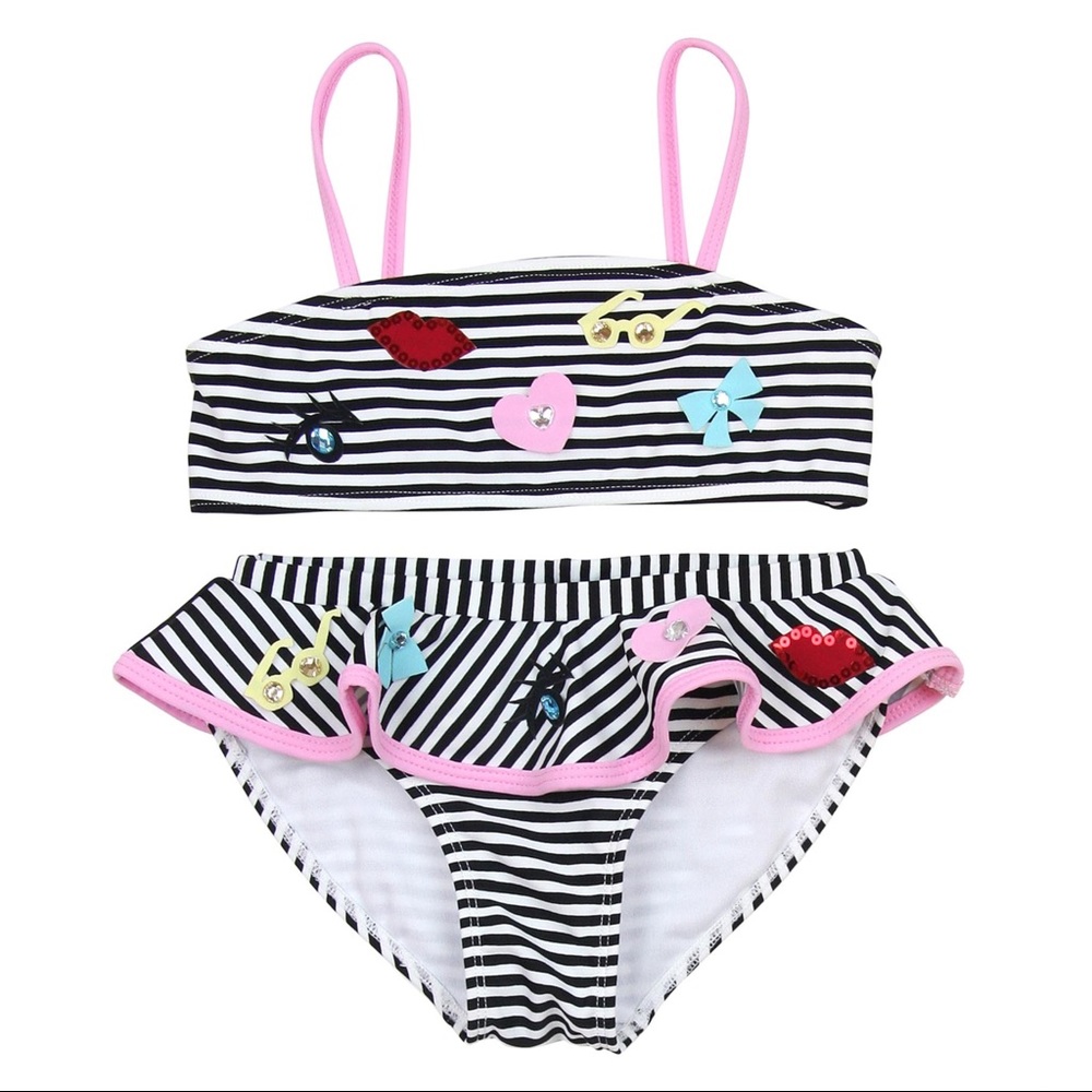 NWT Kate Mack Girls' Skirted 2pc Bikini Swimsuit